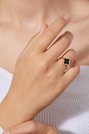 Heliophilia Silver Anillo de Metal Dorado Talla Única